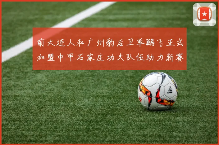 前大连人和广州豹后卫单鹏飞正式加盟中甲石家庄功夫队伍助力新赛季